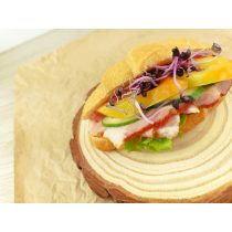 Főtt-füstölt tarjás mini croissant szendvics