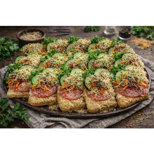 Szalámis-Sajtos party szendvics