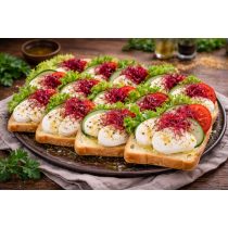 Mozzarella sajtos party szendvics