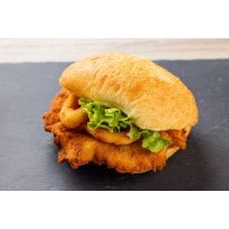 Dupla zsemle panírozott hagymakarikákkal